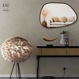 Cg Home Asimetrik Ayna, 75 x 55 cm , Konsol Aynası, Dresuar Aynası, Duvar Aynası, Şişecam Ayna - Siyah - 75 x 55 cm