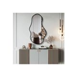 CG HOME Asimetrik Ayna, Duvar Aynası, Konsol Aynası, Çerçeveli Ayna, Boy aynası, Siyah Çerçeve