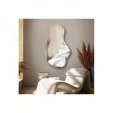 CG HOME Asimetrik Ayna, Duvar Aynası, Konsol Aynası, Çerçeveli Ayna, Boy aynası,Bronz Çerçeve