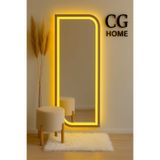 CG HOME Ledli Ayna, Lazer Kumlamalı, Dekoratif Ayna, Duvar Aynası, Konsol Aynası, Holl Aynası, Günışığı Led