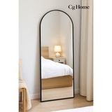 Cg Home Metal Çerçeveli Oval Ayaklı Boy Aynası 180X60 Boy Ayna - Siyah