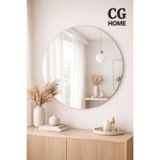 CG HOME Yuvarlak Ayna Dekoratif Ayna Konsol Aynası Duvar Aynası Banyo Antre Salon Aynası