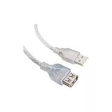 Cg İthalat POWERMASTER 1.5 METRE 2.0V ŞEFFAF USB UZATMA KABLOSU