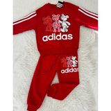 Cg Kids 3 Ayı Baskı Yanlar Şeritli Erkek&kız Çocuk Eşofman Takım - 4 - 5 Yaş - Kırmızı