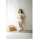 Cg Kids Bambi Şort ve Tshirt Kız Çocuk Alt Üst Takım Süper Kalite Canlı Renkler - 9 - 10 Yaş - Krem