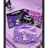Cg Kids Kuromi Desenli Çıtçıtlı Okul Dosya - Mor Siyah Karışık - 1 Adet