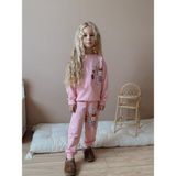 Cg Kids Labubu 2 Iplik Kız Çocuk Alt Üst Süper Tarz Takım Sırt Baskılı - Pembe - 3 - 4 Yaş