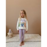 Cg Kids Labubu Lila Baskılı 2 Iplik Kız Çocuk Taytlı Alt Üst Takım - 3 - 4 Yaş