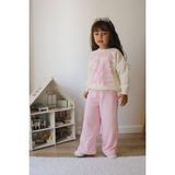 Cg Kids Love Love Eşofman Takım Kız Çocuk Ispanyol Paça - 4 - 5 Yaş - Açık Pembe - Beyaz