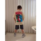 Cg Kids Marvel Örümcek Adam Hulk Kaptan Amerika Iron Man Kaliteli Baskılı Erkek Çocuk Alt Üst Takım