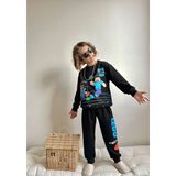 Cg Kids Minecraft LEGO Siyah Erkek Çocuk 2 Iplik Alt Üst Takım Süper Kalite Baskı Kumaş - 3 - 4 Yaş