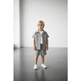 Cg Kids Pantolon Ceket Basic Uzun Kısa Enjeksiyon Baskılı Body 3lü Alt Üst Takım Erkek Çocuk Gri Renk Süper Kalite Kumaş