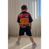 Cg Kids Şimşek Mcqueen Cars Arabalar Erkek Çocuk Tshirt&şort Alt Üst Takım Sırt Baskılı - 3 - 4 Yaş - Siyah