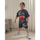 Cg Kids Şimşek Mcqueen Cars Arabalar Erkek Çocuk Tshirt&Şort Alt Üst Takım