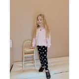 Cg Kids Yıldız Baskı Fitilli Taytlı Kız Çocuk Takım - 4 - 5 Yaş - Pembe - Siyah