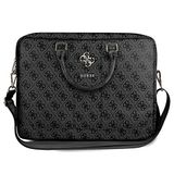 CG MOBILE Guess PU 4G Büyük Logo Taşınabilir Bilgisayar Çantası 15 inç Ayarlanabilir Omuz Askılı | MacBook ile Uyumlu Şık Dizüstü Bilgisayar Çantası Dış Mekan, İş ve Ofis için Resmi Lisanslı (Gri)