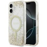 CG MOBILE Guess Reçine Alt Parıltılı MagSafe iPhone 17 Kılıfı ile Uyumlu (Altın)