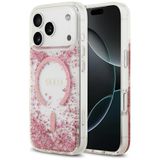 CG MOBILE Guess Reçine Alt Parıltılı MagSafe iPhone 17 Pro Kılıfı ile Uyumlu (Pembe)