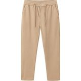CGA Erkek Camel Beli Lastikli Parlak Kumaş Erkek Pantolon - XL - Kahverengi