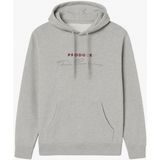 CGA Erkek Gri Kapüşonlu Sweatshirt Önü Baskılı Gri Şardonlu Sweatshirt - XL