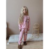 Cgboutiquestylekids Cg Kids Labubu 2 iplik Kız Çocuk Alt Üst Süper Tarz Takım Sırt Baskılı