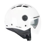 Cgm 116A Aır Açık Kask Beyaz Uzun Vizör Güneş Vizörlü
