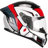 Cgm 330R Rıot Space Kapalı Kask Siyah/kırmızı-M - Beyaz