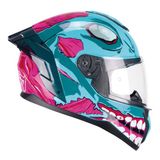Cgm 330R Rıot Undead Kapalı Kask Mavi/rosa-Xl