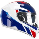 Cgm 568S Ber Sport Çene Açılır Motosiklet Kaskı Mavi-Beyaz / L