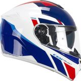 Cgm 568S Ber Sport Çene Açılır Motosiklet Kaskı Mavi-Beyaz / S