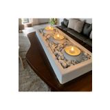 CGO HOME Beyaz 3 lü BETON TABAKLI MUMLUK SET DEKORATİF MUMLUK HEDİYELİK EŞYA (TEALİGHT MUM HEDİYEMİZDİR ) 5