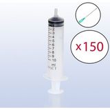 cgp medikal can güven park 10 ml Yeşil Iğneli (150 ADET - KUTU) Enjektör Steril 10 Cc Şırınga 38mm 21g