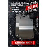 CGS Home 2 Adet (Küçük Boy)Paslanmaz Çelik Kesme Tahtası (Gömme AYAKLI)(304 Kalite) -®- Antibakteriyel