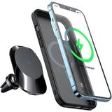 CH-7071 iPhone Uyumlu 12 ve 13 Serisi 15W Hızlı Kablosuz Şarjlı Araç Telefon Tutucu Siyah