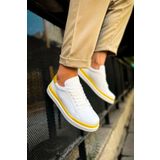 Ch979 Santoni Gbt Spor Erkek Ayakkabi Beyaz/Sarı