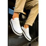 Ch979 Santoni Gbt Spor Erkek Ayakkabi Beyaz/Sıyah