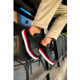 Ch979 Santoni Gbt Spor Erkek Ayakkabi Sıyah/Kırmızı