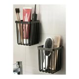 ChaCha Home 2'li Set Yapışkanlı Banyo Saç Fırçası Tarak Düzenleyici Diş Fırçalık Çok Amaçlı Mutfak Duvar Rafı