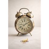 ChaCha Home Eterna Bell | Vintage Metal Çalar Saat & Premium Masaüstü Dekoratif Obje (22x16 cm)