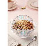 ChaCha Home Lumshell | Serisi Premium Dekoratif Cam Istiridye Çerezlik & Sunumluk | 9x9 cm | 2 Adet - Şeffaf