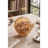 ChaCha Home LumShell | Serisi Premium Dekoratif Cam İstiridye Çerezlik & Sunumluk | 9x9 cm | 2 Adet