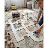 Chagri Ahşap Oyuncak Şehir Yol Seti – 3mm Mdf Eğitici Yol & Otopark Oyun Seti | Çocuklar Için Arabalı Oyun Platformu