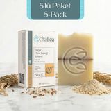 Chailea Doğal Pirinç Kepeği Sabunu Geleneksel El Yapımı Soğuk Yöntem 100 Gram - 5'li Paket