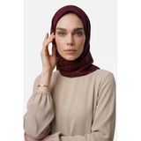 Chain Desen Ayrobin Jakar Eşarp Bordo