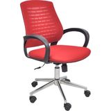 Chairlife Atlas Metal Ayaklı Fileli Ofis Büro Bilgisayar Çalışma Koltuğu Sandalyesi - Kırmızı