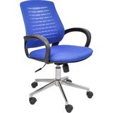Chairlife Atlas Metal Ayaklı Fileli Ofis Büro Bilgisayar Çalışma Koltuğu Sandalyesi - Mavi