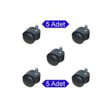 ChairLife Ofis Koltuk Sandalye Tekerleği Çap:50 Mm Pimli (5 Adet)