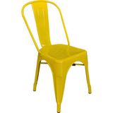Chairlife Tolix Kolsuz Metal Sandalye-Sarı