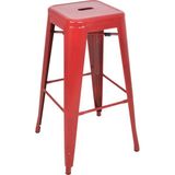 Chairlife Tolix Metal Bar Tabure - Kırmızı