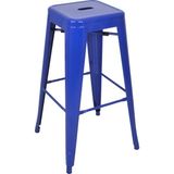 Chairlife Tolix Metal Bar Tabure - Mavi